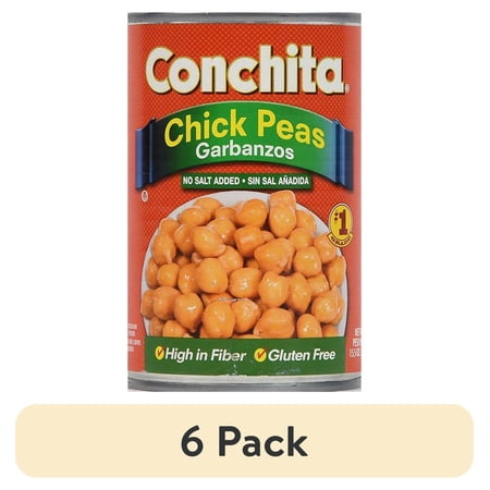 (6 pack) Conchita Chick Peas, No Salt Added, 15.5 oz
