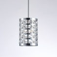 thumbnail image 2 of Pasargad Home Hermoza 2-Light Metal & Crystal Pendant Light in Chrome/Clear, 2 of 5