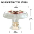 thumbnail image 4 of HemaKayy 4 Pack 1.37" Decorative Cabinet Knobs - Elegant ABS Glass Handles for Home Furniture Decor - Dresser Drawer Door Pulls - Perfect for Kitchen - Deer and Colorful Butterflies Flowers, 4 of 7