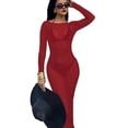 thumbnail image 3 of Women'S Mesh Maxi Dress See Through Bodycon Sheer Dresses Summer Swimwear Cover Ups Red L, 3 of 9