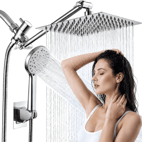 Efoee 5 Modes 12" 2.99 GPM Wall Mount High-Pressure Showerhead & Handheld Shower