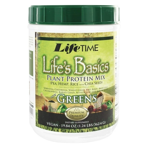 Lifetime Lifes Basics Plant Based Protein Powder Natural Vanilla