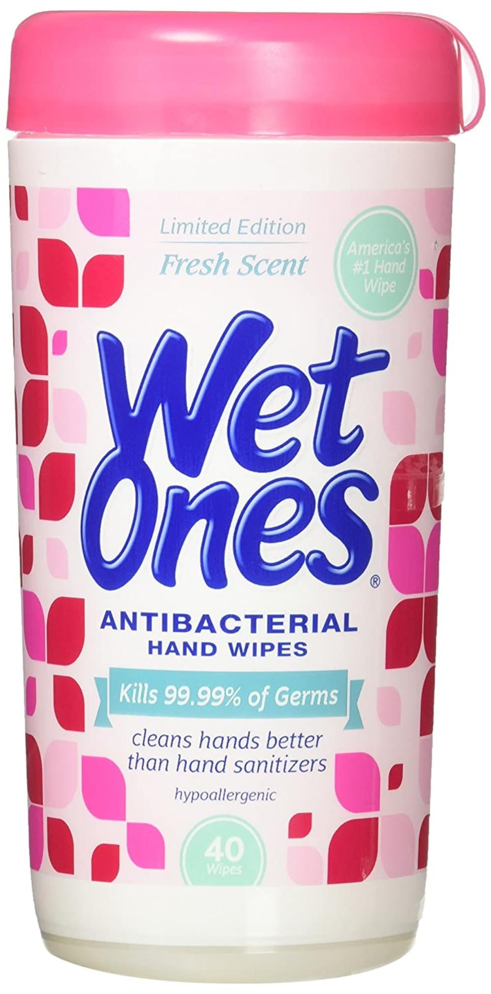 WET ONES Antibacterial Hand Wipes, Fresh Scent 40 ea (Pack