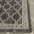 thumbnail image 4 of SAFAVIEH Courtyard Zavier Geometric Bordered Indoor/Outdoor Area Rug, 6'7" x 9'6", Black/Beige, 4 of 7