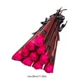 thumbnail image 2 of Mecorevxz 10 Pcs Red Roses Artificial Silk Flowers Fake Roses Bouquet with Long Stems for Valentines Decor Wedding Home Party Table Centerpieces Bridal Bouquet DIY Floral Arrangment, Hot Pink, 2 of 7
