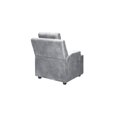 thumbnail image 4 of Naomi Home Sally Deluxe Kids Recliner Chair with Footrest and 2 Cup Holders, Push Back Toddler Recliner, Microfiber, Gray, Ages 3+, 4 of 12