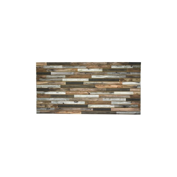 SSWBasics 4 Foot x 8 Foot Horizontal Distressed Wood Slatwall Panel - 4x8 Foot Horizontal