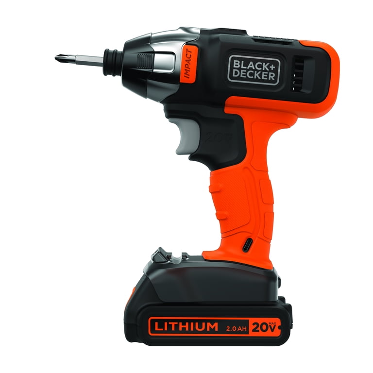 Black Decker 20V MAX Lithium DrillDriver Driver Drill 0.38 Chuck