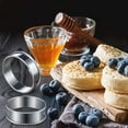 thumbnail image 3 of MesaSe 6 Pack 4 Inch Double Rolled English Muffin Rings  Stainless Steel Crumpet Rings  Tart Rings, 3 of 8