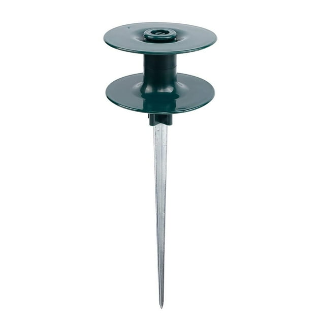 JUNWELL 7.4 inch Garden Hose Guide Spike 1Piece Zinc Coated Rustproof Stake Sturdy Top Keeps Garden Hose Out of Flower Beds Hose Guard for Garden Yard Plant Protection