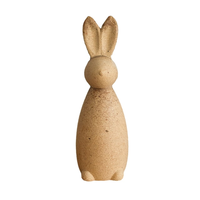 Hioecau Unfinished Wood Rabbit Statue Rustic Easter Blank Wood Bunny Model DIY Animal Painting Crafts for Spring Party Tabletop Decoration