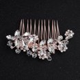 thumbnail image 5 of TABLZONE 1Pc Lady Shiny Headdress Rose Plated Gold Alloy Hair Clip Wedding Accessory, 5 of 6