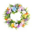 thumbnail image 1 of veasfak Spring Wreath Decorative Garland Round Green Leaves Artificial Flower Wreath, 1 of 9