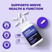 (3 Pack) Nerve Defender – Natural Daily Support Blend for Nerves, Memory & Focus |NerveDefender Easy-to-Take Capsules (180 Capsules)