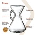 thumbnail image 3 of Cafetera de vidrio verteble Chemex - Serie mango de vidrio - 10 tazas - Empaque exclusivo, 3 of 5