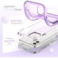 thumbnail image 6 of Heavy Duty Shockproof Protection Phone Cases, Anti-Drop, Triple Layer Transparent Protective Cover Compatible with iPhone 15 Pro Max, Crystal Pink, 6 of 8