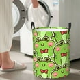 thumbnail image 6 of Uemuo Cute Green Frog Pattern Circular Laundry Hamper Basket with handles,Collapsible laundry basket,Large capacity laundry hamper,Laundry Organizer-Small, 6 of 8