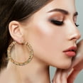 thumbnail image 1 of Fiudx Joyería Moda Personalidad de La Moda Aleación Diamante Pendientes Simples Pendientes de Moda, 1 of 6