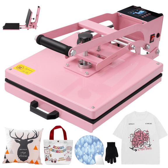 SHZOND 15" x 15" LED Digital Sublimation Heat Press Machine 1400W Slide Out T-Shirt Heat Tranfer Machine High Pressure Tshirt Transfer Machine