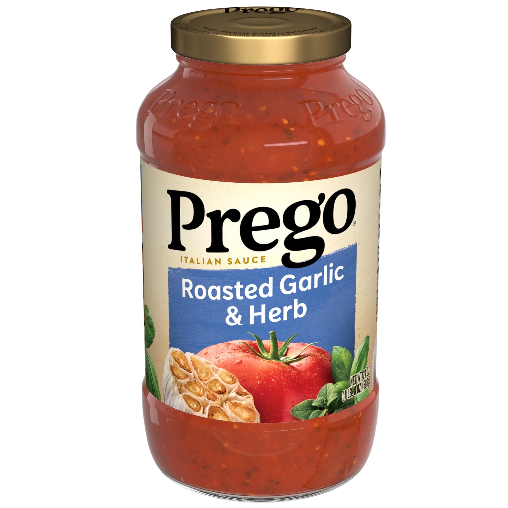 Prego Italian Tomato Pasta Sauce with Roasted Garlic & Herbs, 24 oz Jar