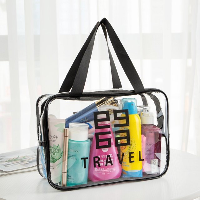 Bolsas De Maquillaje pvc Impermeable Bolso De Cosméticos Portátil Bolsa De Almacenamiento De Artículos De Tocador Gran Capacidad Mujeres Viaje Natación Transparente Niñas Aseo Organizador
