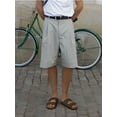 thumbnail image 3 of FITORY Mens Leather Sandals with Arch Support, Open Toe Slides Adjustable Buckles for Summer Size 7-13, 3 of 5