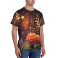 thumbnail image 2 of Vsdgher Butterfly Sitting on a Flower Print Men's Dry Fit Mesh Athletic Shirts Moisture Wicking Tennis T-Shirt Tops, 2 of 9