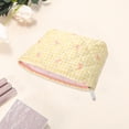 thumbnail image 3 of Unique Bargains 1 Pc Plaid Bow Makeup Bag for Versatile Use Yellow, 3 of 5