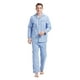 thumbnail image 1 of GLOBAL Conjuntos de Pijamas para Hombre, Ropa de Dormir de Franela 100% Algodón, Ropa de Dormir Superior E Inferior de Manga Larga, Rombo Azul S, 1 of 7