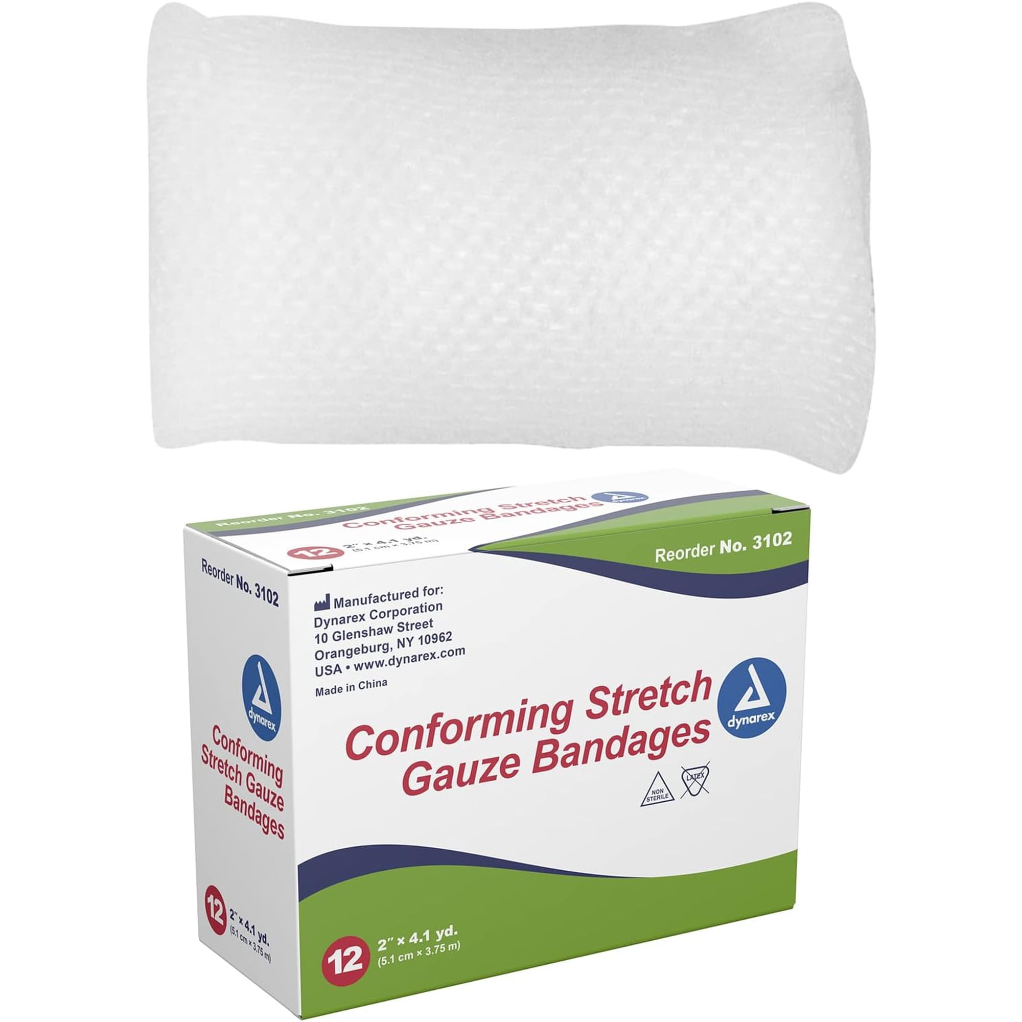Dynarex Stretch Gauze Bandages, Non-Sterile 1 Box