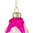 thumbnail image 4 of Northlight 4.25" Pink and Gold Glass Ice Cream Cone Christmas Ornament, 4 of 4