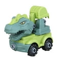 thumbnail image 1 of Yazoeia Dinosaur Theme Kids Construction Vehicles Scene Simulation DIY Assembly Engineering Trucks Toys Excavator MY320-28571, 1 of 12