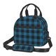 thumbnail image 1 of Disketp Blue Black Plaid Lonchera Térmica para Mujer y Hombre, Bolsa de Almuerzo Reutilizable e Impermeable para Trabajo, Viajes y Picnic, 1 of 7