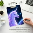 thumbnail image 5 of ALAZA Plastic Clipboard A4 Letter Size Decorative Clipboards for Students Women Men 9" x 12.5" Unicorn-u6, 5 of 6