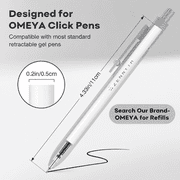 Black Pens 12 pcs Retractable Black Ink Gel Pens, 0.5mm Fine Point Pen Set, Writing Pens for Work Campus, Quick-drying Smooth Writing Aesthetic Journal Pens for Men & Women
