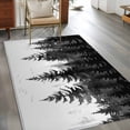 thumbnail image 3 of Black Mist Forest Area Rug Washable 3x5 Entryway Rug Non-Slip Indoor Low Pile Retro Country Watercolor Tree Scenery Floor Carpet Small Rugs for Bedroom Office Living Room Kitchen Entrance Nursery, 3 of 9