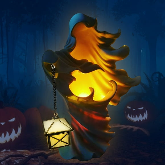 Yisang Faceless Halloween Resin Sculpture Decor Abstract Figure For Mantel Shelf Display Spooky Theme Home Accent Collectible Art Piece