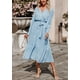 thumbnail image 4 of Vestido PRETTYGARDEN Floral Boho Cruzado con Cuello en V y Mangas Largas M, 4 of 4