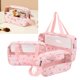 thumbnail image 1 of Bolsas Cosméticas Transparentes, Cremallera Rosa Floral Estampado Inapro Transparente PU PU Bolsas de Tocador Transparente 3 Tamamos para Gimnasio, 1 of 7