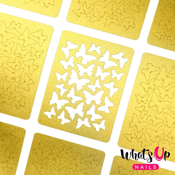 Download Whats Up Nails - Butterflies Vinyl Stencils Nail Art ...
