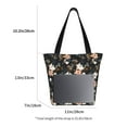 thumbnail image 4 of Vsdgher Lilies Flowers print Reusable Shopping Grocery Bags for Women Shopping with Pouch Foldable Pouch Lightweight Polyester Fabric, 4 of 6