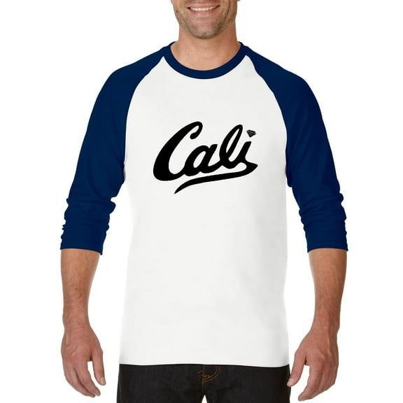 MmF - Mens Raglan Sleeve Baseball T-Shirts, up to Size 3XL - California Cali