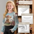 thumbnail image 2 of Xoenoiee Highland Cattle Butterfly Flower Print Girls' Sweatshirt Pullover Crop Tops for Teen Girls Long Sleeve Sweater, 13-14 Years, 2 of 7