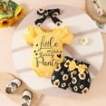 thumbnail image 2 of TOWED22 Baby Girl Clothes Summer Outfits Cute Flower Romper Ruffle Skirt Shorts Skort Newborn Outfit Bodysuit Sets(Yellow,3-6 M), 2 of 9