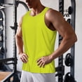 thumbnail image 5 of Fuzoiu Yellow Print Men's Workout Tank Tops,Sleeveless Gym Shirt Quick Dry,Fitness Bodybuilding T-Shirt,Muscle Athletic Workout Tee-Medium, 5 of 7