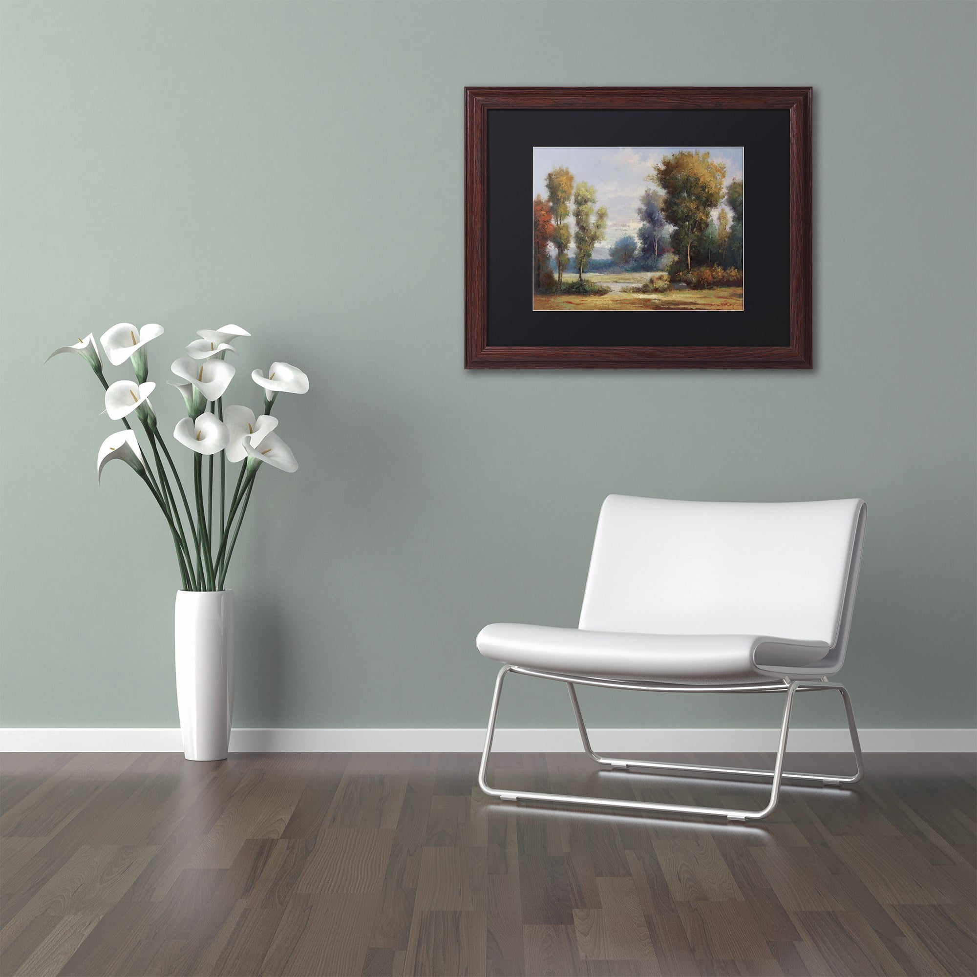 Trademark Fine Art "Memory Lane" Canvas Art by Daniel Moises, Black Matte, Wood Frame