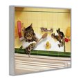 thumbnail image 4 of Stupell Industries Cat Bathing in Tub Typography Painting Gray Framed Art Print Wall Art, 14 x 11, 4 of 10