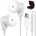 thumbnail image 1 of Auriculares USB C para iPad Pro iPhone 16 15 Pro HiFi estéreo USB-C con cable con micrófono control de volumen tipo C para Samsung S24 S23 Ultra S22 S21 Note20, Pixel 9 8 7 6 6a 5, OnePlus9, 1 of 17