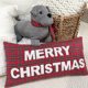 thumbnail image 2 of Levtex Home - Bretton Woods - Almohada decorativa (40,6 x 28,9 cm) - Forma de perro - Gris, negro, rojo y blanco, 2 of 3