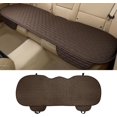 thumbnail image 1 of Linen Back Car Seat Cover, Anti-Slip Long Bottom Rear Seat Cover Protector with Storage Pockets, Breathable Linen Rear Bench Seat Protector Cushion Pad for Most Vehicles (Coffee, Back Cover), 1 of 7